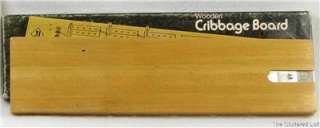 Vintage 1974 Milton Bradley 1503 Wooden Cribbage Set  