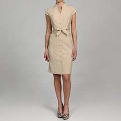 Calvin Klein Womens Belted Dress  Overstock