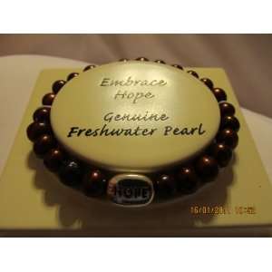  Genuine Freshwater Pearl EMBRACE HOPE Bracelet 