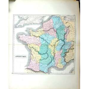  Philip Antique Map C1855 Ancient Gaul France Channel 