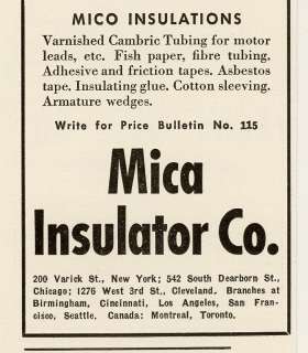 Empire Insulation Electrical Asbestos Tape MICA 1940 AD  