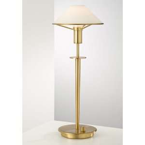   Holtkoetter Antique Brass True White Glass Desk Lamp: Home Improvement