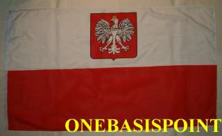 x5 POLAND POLISH EAGLE FLAG OUTDOOR BANNER HUGE 3X5  