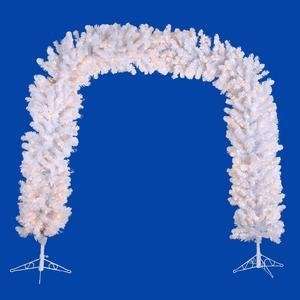 Vickerman 11524   8 x 95 Crystal White Spruce Arch 800 Clear Lights 
