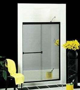 Tub Shower Enclosure Obscure Silver H 57 W 52 56  