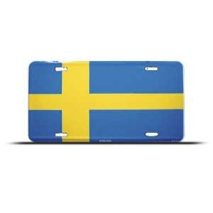 Sweden Swedish Flag License Plate Wall Sign Tag