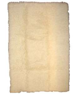   2000 gram Greek Flokati White Wool Shag Rug (7 x 10)  Overstock