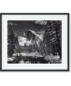 Ansel Adams Half Dome, Winter   Yosemite, 1938 Framed Print 