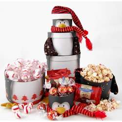 Happy Penguin Ghirardelli & Lindor Holiday Gift Tower  