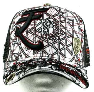 Red Monkey CURRENCY SYMBOL black or white Trucker Cap hat Crystals 
