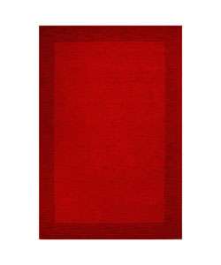 Hand tufted Red Border Wool Rug (8 x 106)  Overstock