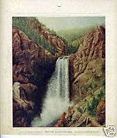Wonderful 1900 Color Calendar Top Yellowstone Falls  