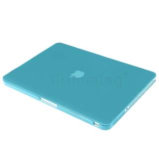 Clear Blue Cover Hard Case For Macbook Pro 13 inch Apple logo See 