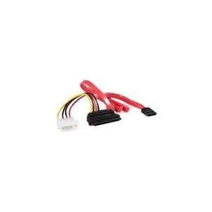 StarTech 18 Right Angle SATA Cable with LP4 Adapter 