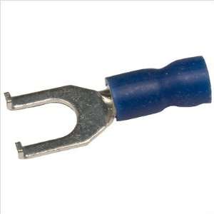 Vinyl Insulated Flange Spade Terminals in Blue with 16   14 Wire and 