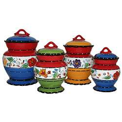 Viva Collection Deluxe 4 piece Canister Set  