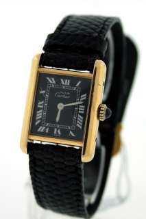 Cartier Tank Vermeil 18k Plated Solid Silver Watch  