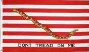 3x5 US FIRST NAVY JACK SNAKE FLAG EMBROIDERED & SEWN  