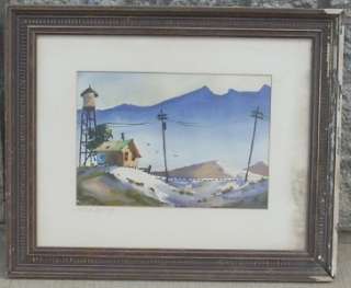 Robert Landry Watercolor 16 x 13 Palm Springs Signed  