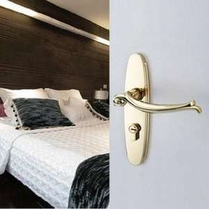    PVD Gold Zinc Alloy Double Blot Door Lock: Home Improvement