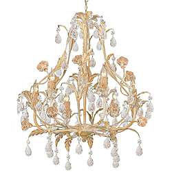 Crystorama Athena Champagne 6 light Chandelier  Overstock