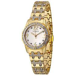 Wittnauer Womens Goldplated Crystal Diamond accent Watch  Overstock 
