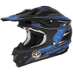  Scorpion VX 34 Spike Helmet   Large/Blue Automotive