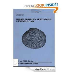 Habitat Suitability Index Models Littleneck Clam U. S. Department of 