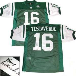 Vinny Testaverde New York Jets Autographed Green Jersey:  