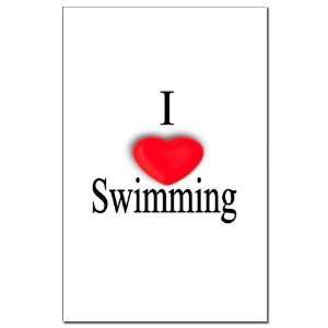  Swimming I love Mini Poster Print by  Patio 
