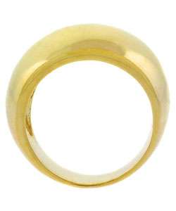 18k Gold over Sterling Silver Cast Dome Ring  