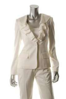 Anne Klein Suit Pant White BHFO Misses 2  