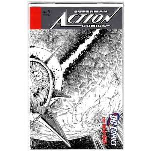  Action Comics #5 Black & White Sketch Variant MORRISON 