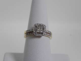 14K Y Gold ladies Diamond Bridal Engagement Ring Set  