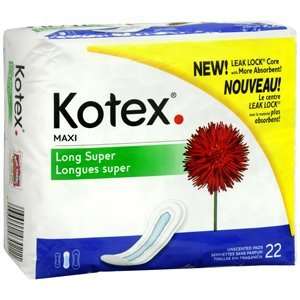  KOTEX MAX LONG PAD 03021 12/CS 22EA KIMBERLY CLARK CORP 