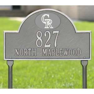  Colorado Rockies Pewter and Silver Personalized Address 