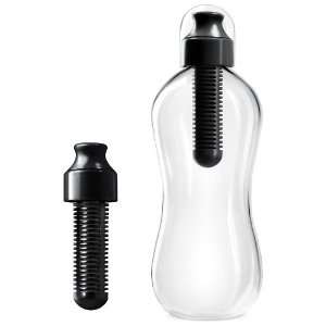   Filtered Water Bottles with 2 Black Replacement Filters Kitchen