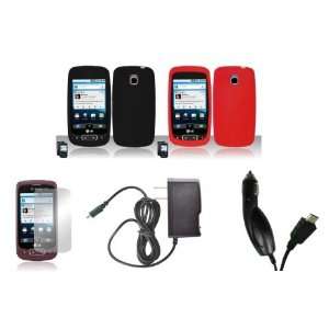 LG Optimus T (T Mobile) Combo Pack   2 Premium Silicone Cover Cases 