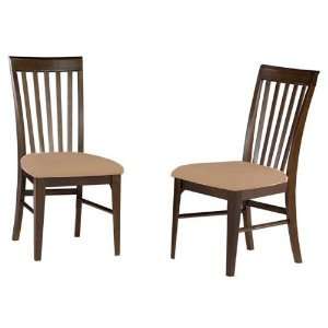  Atlantic Furniture Montreal Chairs Antique Walnut Set of 2 
