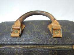 AUTH LV Louis Vuitton Monogram Canvas Leather Speedy 25 Hand bag Purse 
