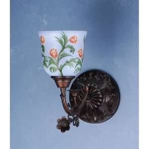  1 Lt Victorian Wall Sconce Light 5 Bell Flower Shade