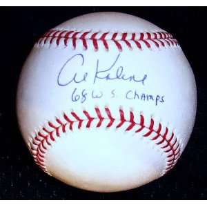 Al Kaline Autographed Baseball with 68 Champs Inscription  