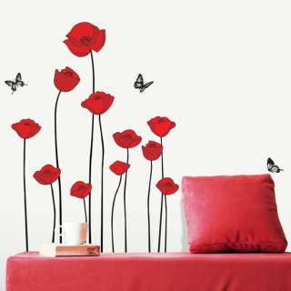   Removable Wall Decals Home Decor Art Flower Vinyl Mural Wall Stickers