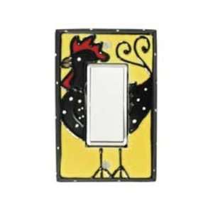  Funky Chicken Ceramic Switch Plate / 1 Rocker