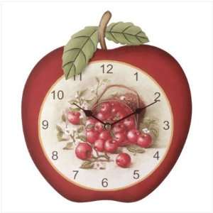  COUNTRY APPLE WALL CLOCK: Home & Kitchen