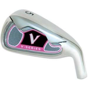Ladies V Series Pink Iron Set with Steel Shafts, Custom Assembled 