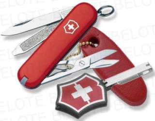 Victorinox Swiss Army Red Classic SD Marine Gift Set w/LED KeyChain 
