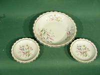 c955 Floral Decorated Porcelain Bowl w/ 6 Corn Plates  