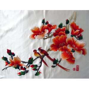  Famous Chinese Hand Silk Embroidery Flower Bird 