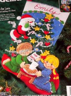 Bucilla COOKIES FOR SANTA Felt Christmas Stocking Kit  